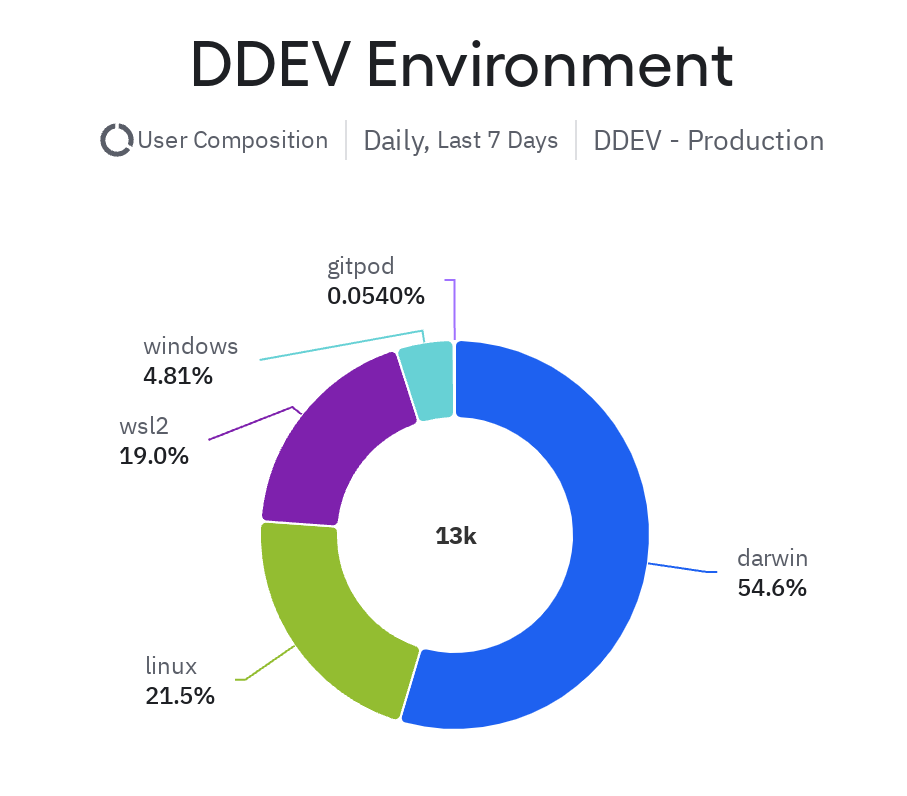 DDEV Usage of each environment